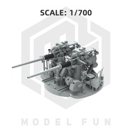 Model Dao Fang Navy 3 Inch 50 Caliber Mk33 Dual 76mm Anti-Aircraft Gun Ship Model Resin Material Ass
