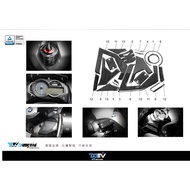 Germany DIMOTIV BMW C650GT 12-1 5 Carbon Fiber Middle Section Body Decoration Sticker DMV