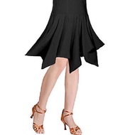 Latin Dance Short Skirt Irregular Ice Silk Comfortable Fabric Half Skirt Dance Practice Skirt