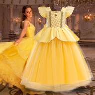 MQATZ ชุดคอสเพลย์เจ้าหญิงชุดเจ้าหญิงเบลล์ฮาโลวีนสำหรับความงามและสัตว์ร้ายชุดงานปาร์ตี้งานรื่นเริง AS