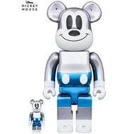 Be@rbrick Fragmentdesign Mickey Mouse Blue Ver.400%  100% 藤原浩米奇 藍