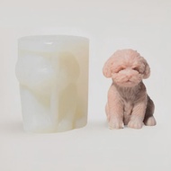 Mini Teddy Dog Silicone Candle DIY Animal Dog Drip Glue Sculpure Small Dog Candle Home Decor Cake To