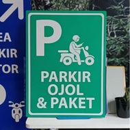 Ojol parking Sign and 3mm ACP material package No Parking Sign Board