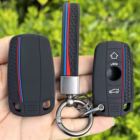 Silicone Car Key Case Key Chain For BMW E60 E61 E70 E81 E87 E90 E91 E92 X1 X5 X3 1 3 5 6 Series Z4 K