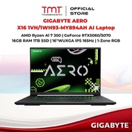GIGABYTE AERO X16 1VH/1WH93-MY894AH AI Laptop | AMD Ryzen Al 7 350 | GeForce RTX5060/5070 | 16GB RAM