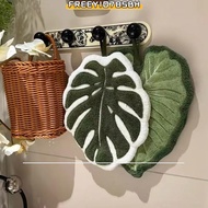 FREEYIO785BH Hand Towel, Cartoon Leaf Coral Velvet Kitchen Handkerchief, High Quality Thickened Abso
