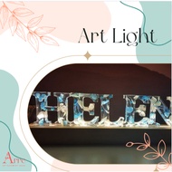Dried flower lamp by name - Dried flower lamp with 5-6 details <Night lamp by name, night light with