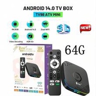 Mini TV Box HD 4K Android 14 Dual WiFi 4G 5G Set-Top Box RK3518 64G Voice Remote Control Smart Media