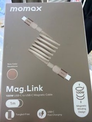 Momax Mag.Link 100W USB-C to USB-C 磁吸充電線