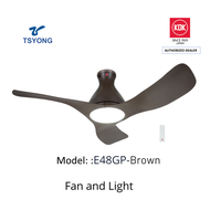 KDK E48GP 48'' CEILING FAN WITH LIGHT AND WIFI