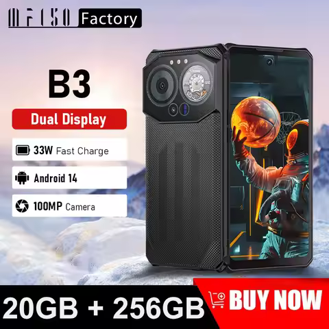 IIIF150 B3 Rugged Machine Android 14 Dynamic Island Dual Display 8GB(8+12) 256GB 100MP Camera Smartp