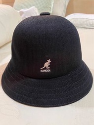 KANGOL 鐘型帽/漁夫帽 黑色 麻質 TROPIC CASUAL LARGE