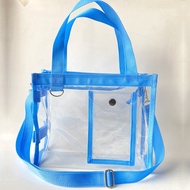 LIGHT BLUE TRANSPARENT SLING BAG PVC SLING BAG / HAND BAG / CONCERT BAG / LIGHT BLUE MIKA BAG