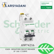 A9F74216 - IC60N miniature circuit breaker Schneider 2P 16A
