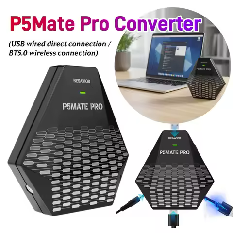 P5Mate Pro 1000Hz Converter Adapter Emulator for PS5 Game Console P5 MATE Pro 1000Hz USB/BT5.0 Wirel