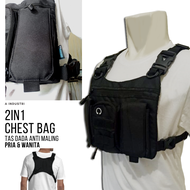 Tas Bahu Rompi Depan Dada Tactical / Tas Dada Rompi Vest / Tas Depan Dada Chest Bag / Tas Dada Origi
