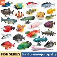 Sea Life Animals Model Action Figures Ocean Fish Tuna Sailfish Bass Grouper Salmon Aquarium Figurine