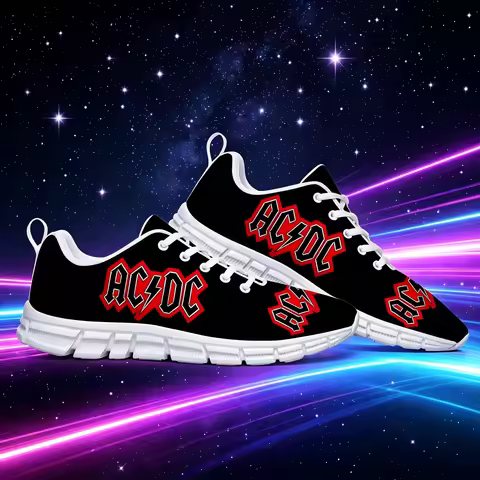 AC Rock Band DC Design Sneakers Custom Fashion Walking Shoes For Men Women
