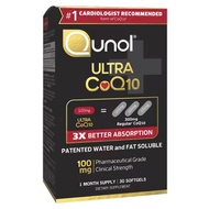 Qunol Ultra CoQ10 100mg โคคิวเทน ดูดซึมดีกว่า 3x ขายดี#1 จากประเทศสหรัฐอเมริกา