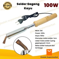 Oki 100 Watt Electric Soldering Iron with Wooden Handle 100w Soldering Iron