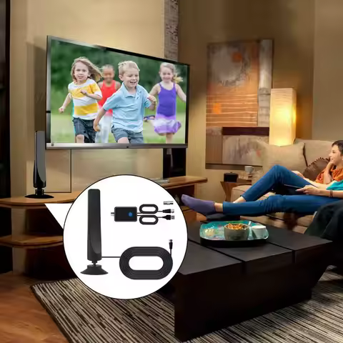 Digital TV Antenna 4K Antenna Set Digital TV Signal Booster Local Channels Long Range Reception TV V