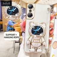 AnDyH Casing For infinix Hot 20 4G 5G Hot 20i 20 Play Hot 20S Phone Case Cute 3D Starry Sky Astronaut Desk Holder with lanyard
