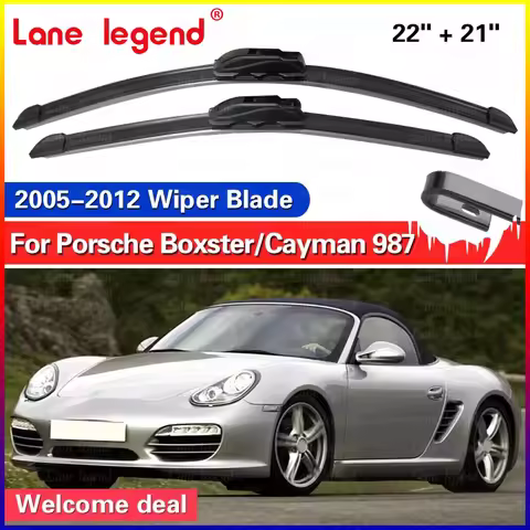 2x For Porsche Boxster Cayman 987 987C 2005~2012 Front Windshield Wiper Blades Windscreen Window Acc