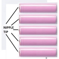 18650 Nipple Head Top Rechargeable Battery 2000mAH (5PC PACK)