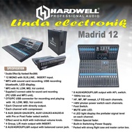 HARDWELL MADRID MIXER 12 CHANNEL DOUBLE EFFECTS OTG 8 AUX 4 GROUP FREE HARDCASE ORIGINAL