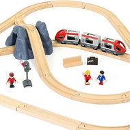 DIY Wooden Train Track Set Compatible with All Major Brands Toys For Children Wooden Railway Toy Road essories Toy Kids