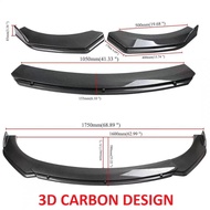 Car Universal FRONT BUMPER DIFFUSER Lip Carbon Black