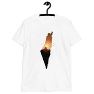 Masjid Al Aqsa, Baitulmaqdis, Palestin, Baju-T Kapas Lengan Pendek Bercetak Masjid Al Aqsa, Kasual U