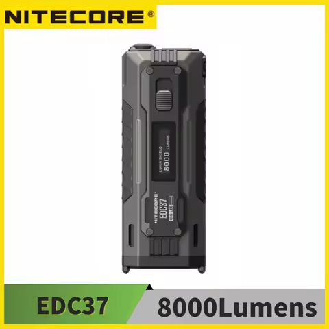 Nitecore EDC37 8000 Lumens Ultimate Tactical EDC Flashlight, Bulit-in Battery, Type-C Rechargeable T