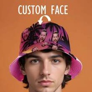 1pc Customized Face Bucket Hat, Personalized Photo Bucket Hat Unisex, Customized Face Hat, Personali
