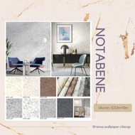 Wallpaper dinding notabene motif marmer