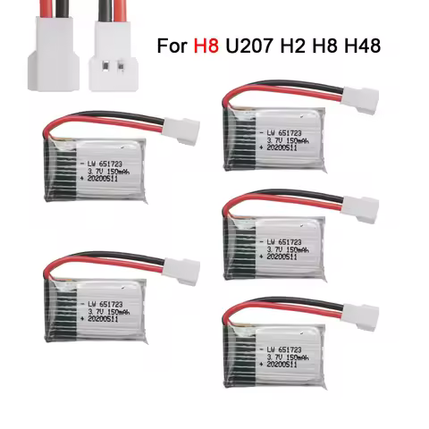 3.7v 150mah lipo RC Drone Battery For H2 H8 H48 U207 RC Helicopter Quadcopter Spare Parts 3.7v H8 Re