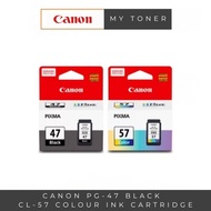 CANON | PG-47 BLACK COLOUR | CL-57 COLOUR | INK CARTRIDGE | FOR PRINTER MODELS :: E400/ E410/ E460/ 
