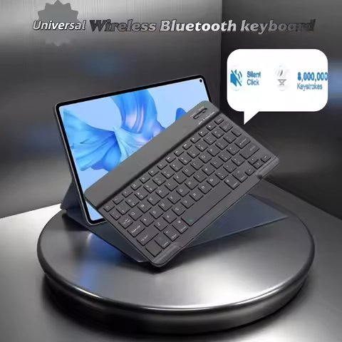 Bluetooth Keyboard Wireless Keyboard 84-Key Compatible with 7/10 Inch iPad Samsung Xiaomi Tablets & 