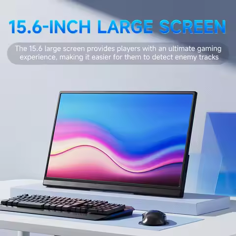 MUCAl 15.6 inch Portable Monitor FHD 1920*1080 Travel Gaming 15.6" Display Screen for Laptop Phone S