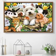 DIY Diamond Embroidery Round Full Diamond beads Rabbit cat mouse dog cat decoration painting rhinest