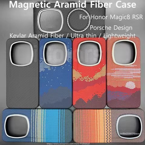 for Honor Magic 8 RSR Porsche Design Magnetic Case Aramid Fiber Cover Ultra-Thin Lightweight Armor P