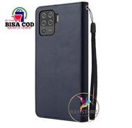 OPPO RENO 5F FLIP LEATHER CASE PREMIUM-FLIP WALLET CASE KULIT UNTUK OPPO RENO 5F - CASING DOMPET-FLIP COVER LEATHER-SARUNG BUKU HP