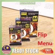 A4/A5/A6 Size Six Page Restaurant Acrylic Flip Menu Stand Menu Display Stand