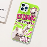สร้างสรรค์แมวตลก Macaron Jelly TPU เคสโทรศัพท์ For iPhone เคส 11 13 12 14 15 Pro Max X Xs Max XR 7 8 Plus SE 2020 SE2 Soft Case นิ่มกันกระแทก เคสไอโฟน11