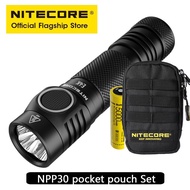 NITECORE หลอดตรง4400ลูเมนไฟฉาย LED สว่างพิเศษของแท้ E4K EDC แบบพกพาพร้อมแบตเตอร์ชาร์จใหม่ได้ MAh 217