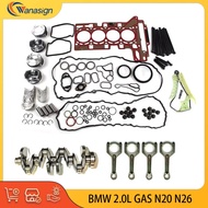 AUTO Engine Overhaul Rebuild Kit For BMW 1 2 3 4 5 X1 X3 X4 X5 X6 Z4 2.0L l4 GAS DOHC 2.0T N20 N26 1