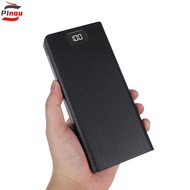 PINOU Battery Charger Box Portable Battery Box LCD Digital Display DIY Charger Box Type C  Case
