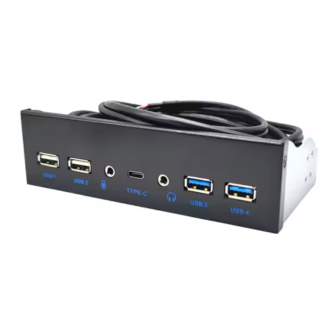 USB 3.0 Front Panel for PC USB 3.1 Type C + 2x USB3.0 + 2x USB2.0 Hub + HD Audio 3.5mm + Earphone MI