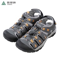 [ATUNAS ATUNAS] Men's Brave Breakthrough Amphibious Shock-Absorbing Toe Sandals Gray/Yellow Quick-Dr