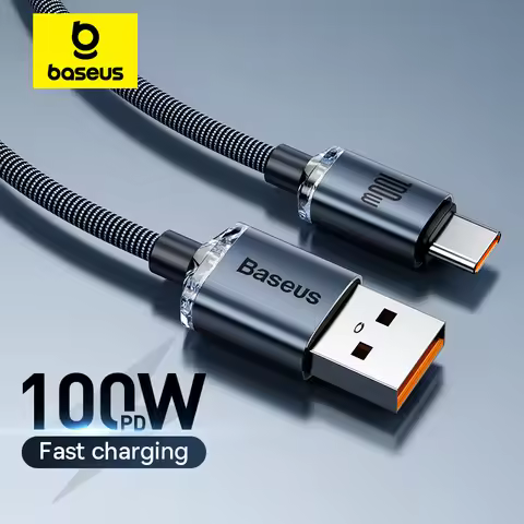 Baseus 6A USB Type C Cable For Realme Huawei P40 Pro 66W Fast Charging Wire USB-C Charger Data Cord 
